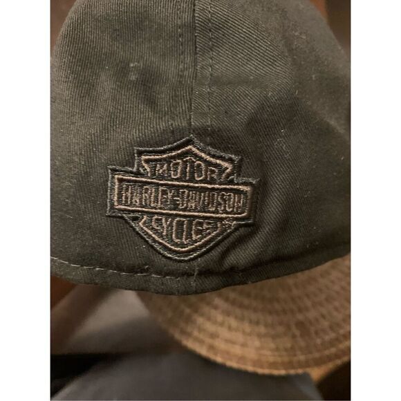Harley Davidson New Era 59Fifty Fitted Baseball Cap Hat Tonal Skull 7-5/8 XL - Picture 5 of 7